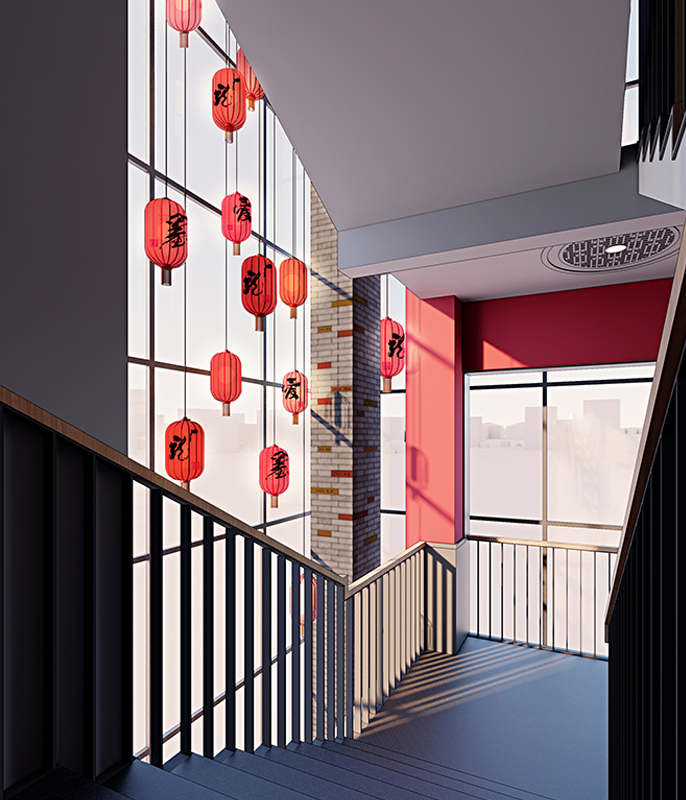 龙飞中学校园走廊文化空间三