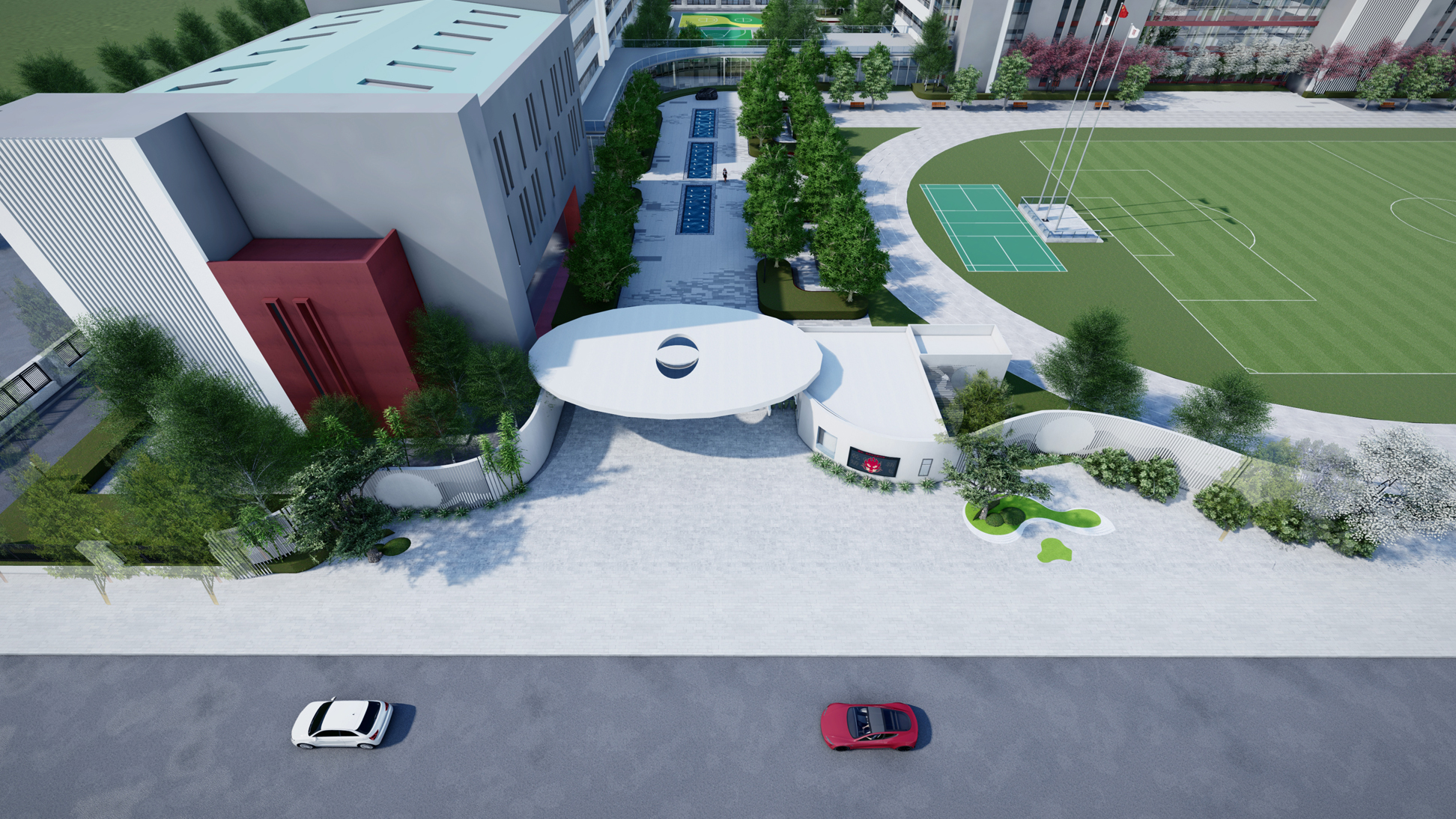龙飞中学校园建筑环境整体设计