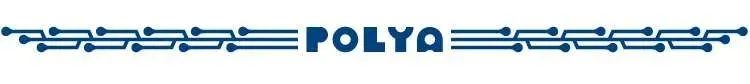 博立雅外国语学校POLYA品牌标准字 蓝色电路风横幅图形 锦连环设计