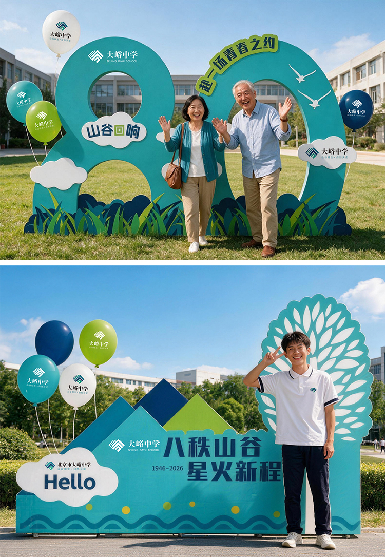 大峪中学八十周年办学成果展现场