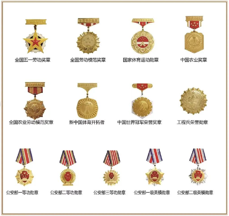 陈汉民获得的奖章与纪念章集锦