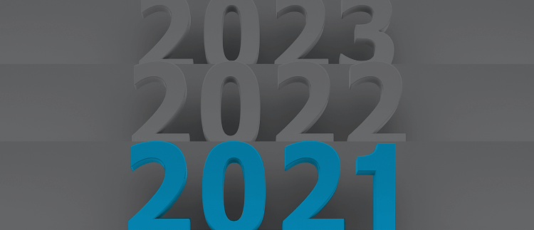 锦连环年度报告结尾设计,2021至2023年份数字递进的时间轴画面