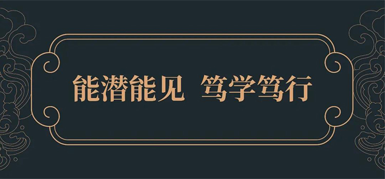 郑州龙飞中学治学理念文化板，能潜能见笃学笃行标语设计