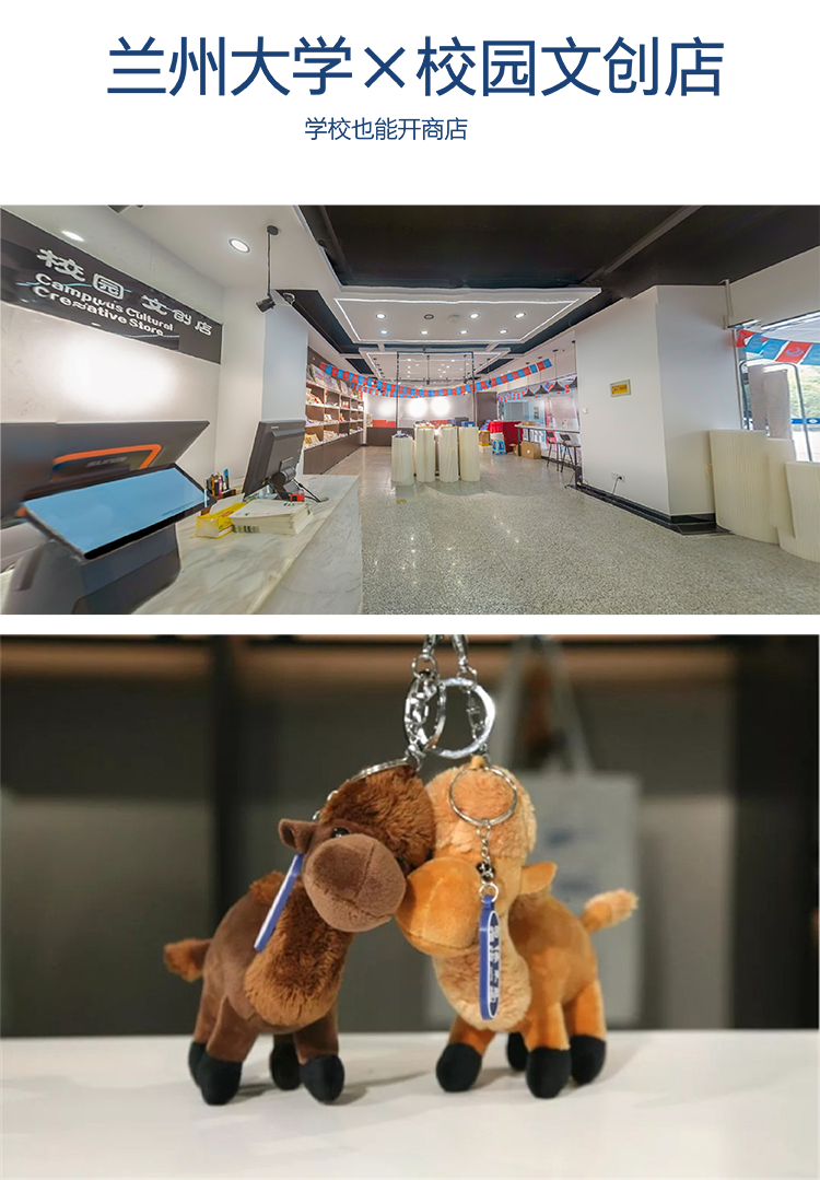 兰州大学校园文创店空间设计，学校文创商店室内陈列场景