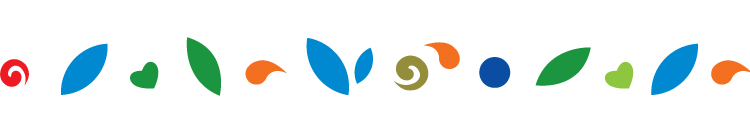 新英才学校彩色树叶图形装饰分隔条，呼应大树主题校园文化建设