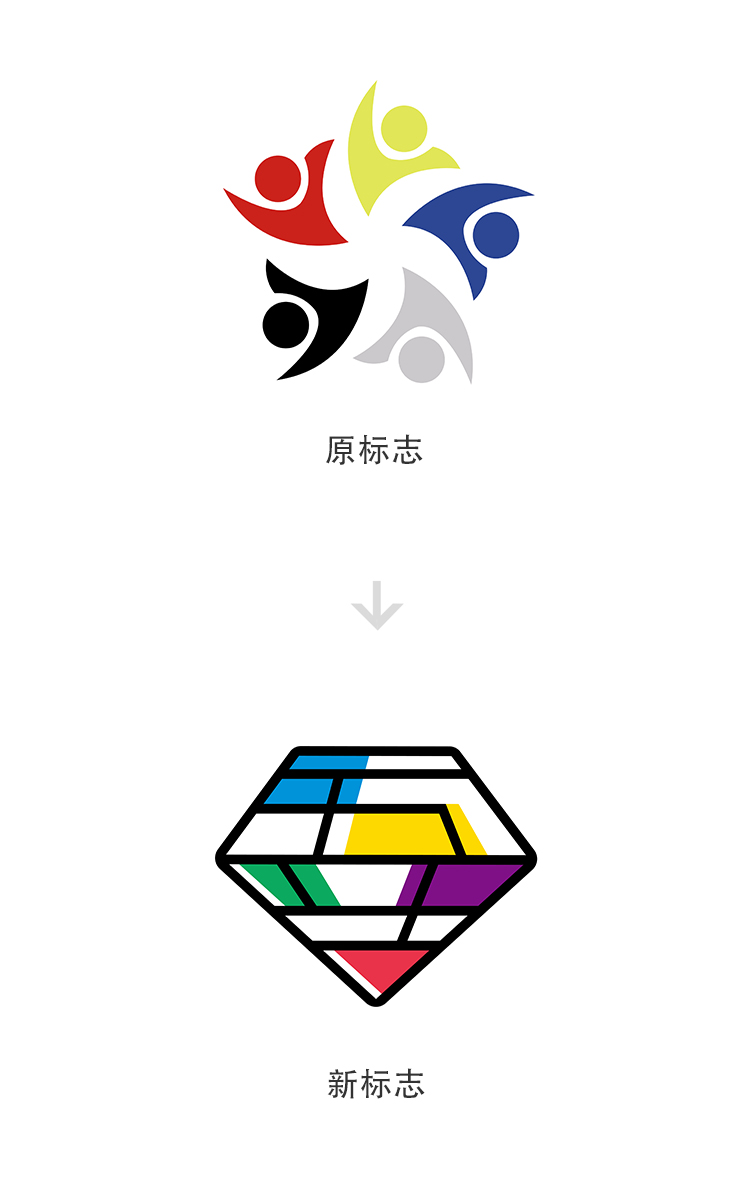 五色土幼儿园宝石精灵形象生成与彩色钻石logo，锦连环品牌IP设计