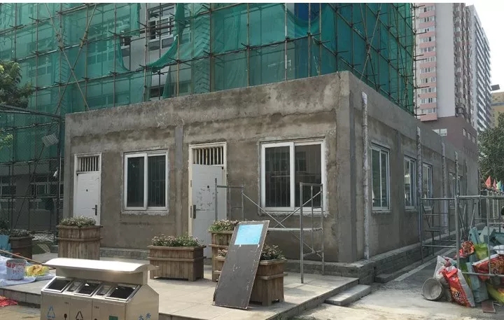 北航实验学校小学部楼体改造前现状实景,锦连环校园环境建设