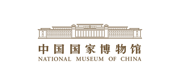中国国家博物馆标志，以建筑立柱与光影线条构成的博物馆品牌LOGO设计
