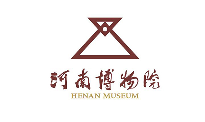 河南博物院标志，登封古观象台倒三角造型构成的博物馆品牌LOGO设计