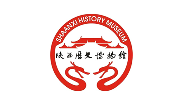 陕西历史博物馆红色标志，唐风建筑群剪影诠释帝王之都底蕴的LOGO设计