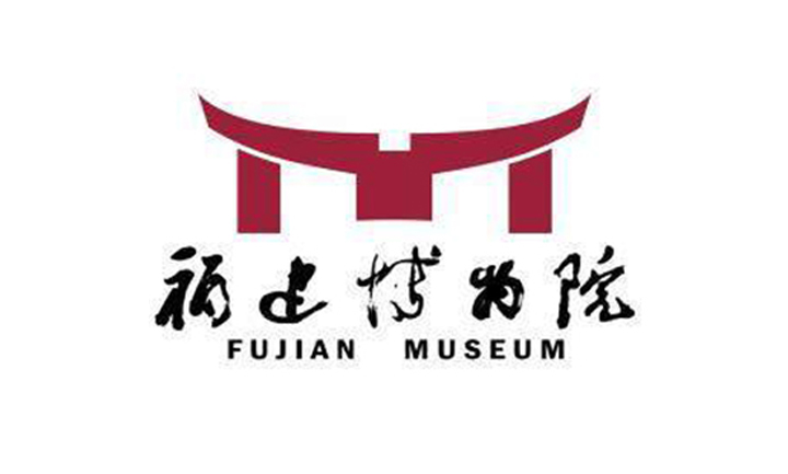 福建博物院红色标志，取建筑屋顶并融海洋闽南石文化元素的博物馆LOGO设计