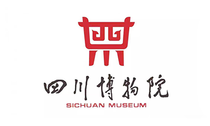 四川博物院标志，青铜鼎三足呼应四川二字的博物馆品牌LOGO设计