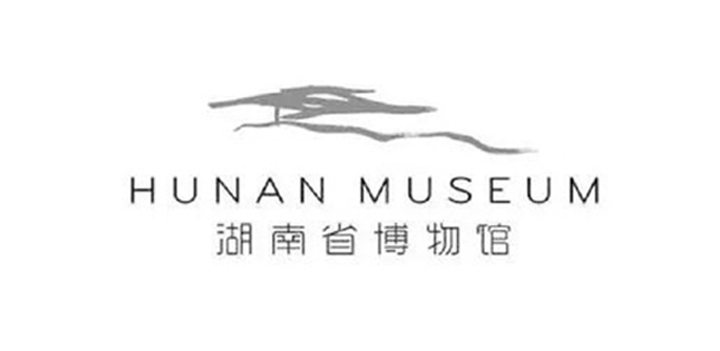 湖南省博物馆灰色标志，取马王堆神兽强良造型的博物馆品牌LOGO设计