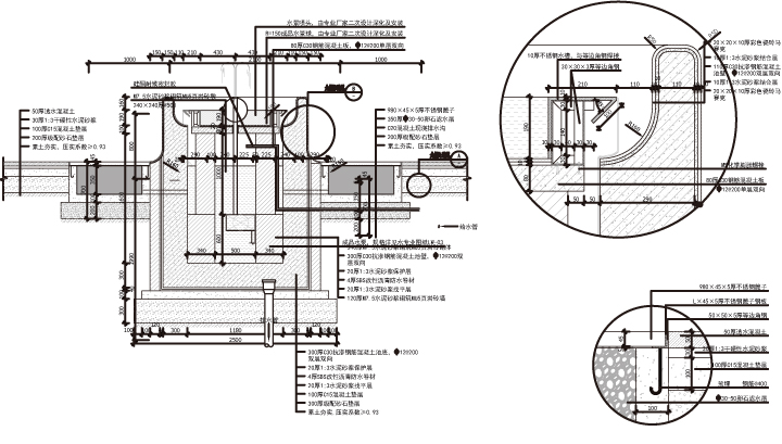 田村中心小学校园景观工程施工图纸特写,展现导视与环境建设的设计细节