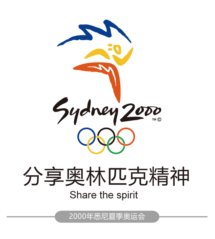 2000年悉尼夏季奥运会会徽与口号分享奥林匹克精神Share the spirit,会徽标志设计
