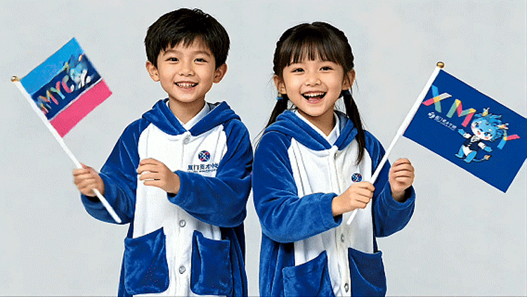 厦门英才学校英宝校庆旗帜与舞美服饰设计,爱创同心圆音乐剧让文化理念可触可感